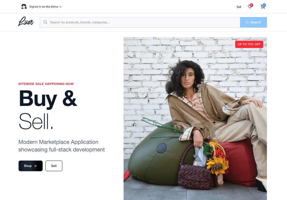 Screenshot of E-commerce Platform