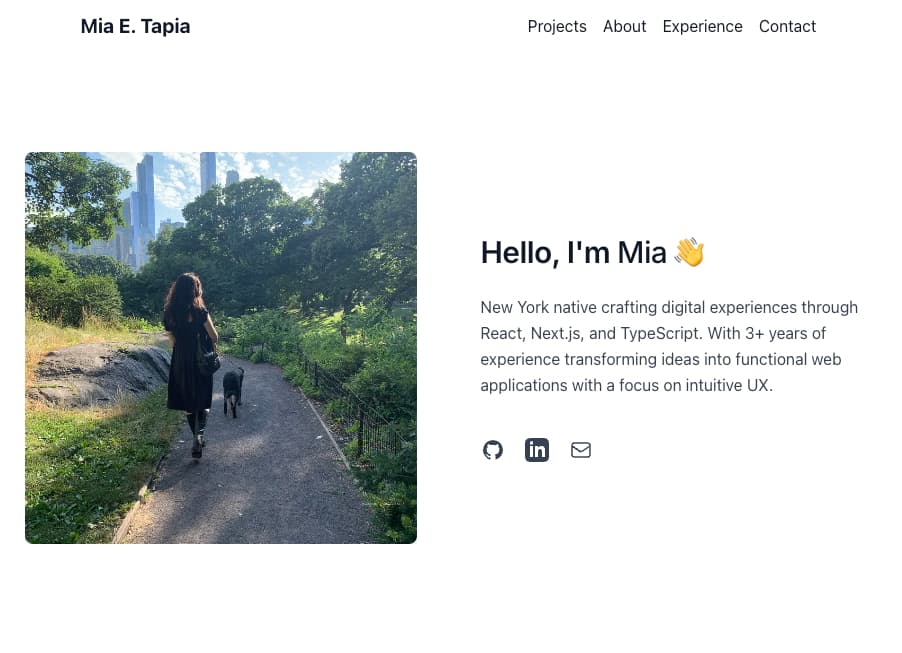Screenshot of Portfolio