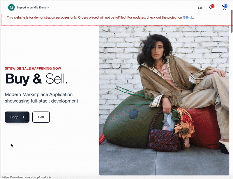 Luxe Marketplace screenshot